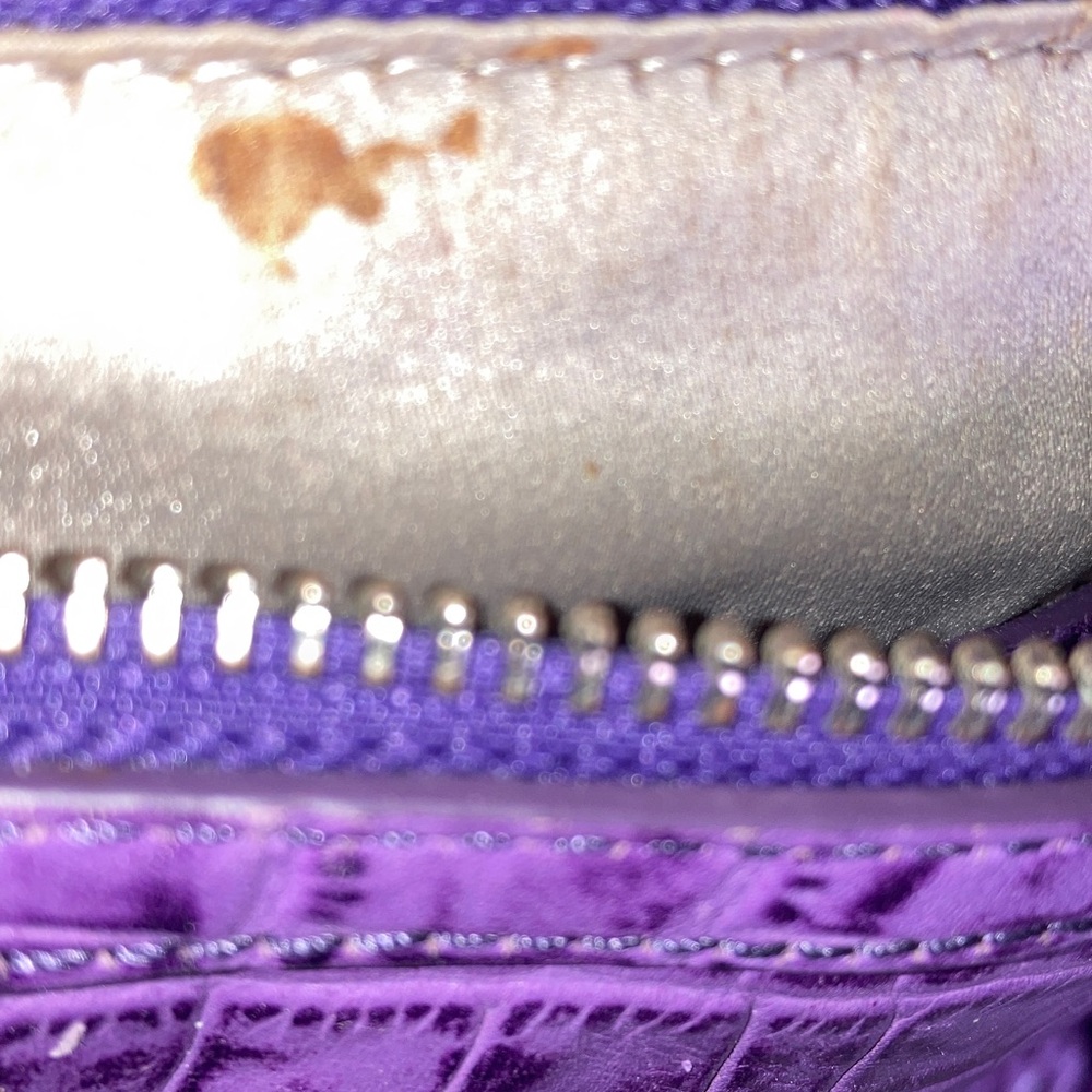 Judith Ripka Purple Embossed Women's Bag - Picture 7 of 9